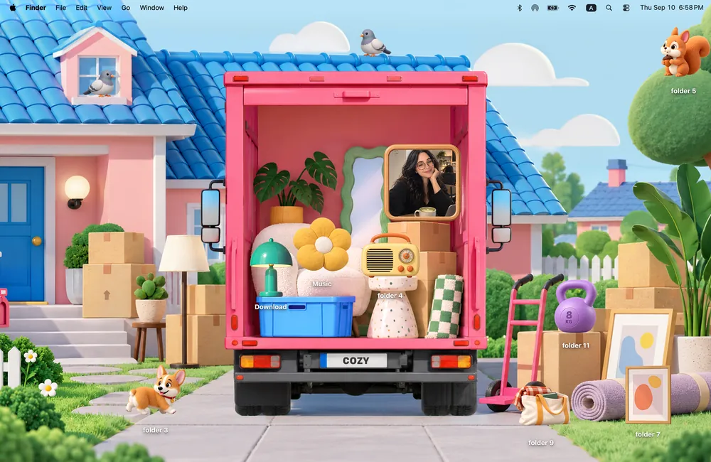 Moving Day 3d macbook wallpaper